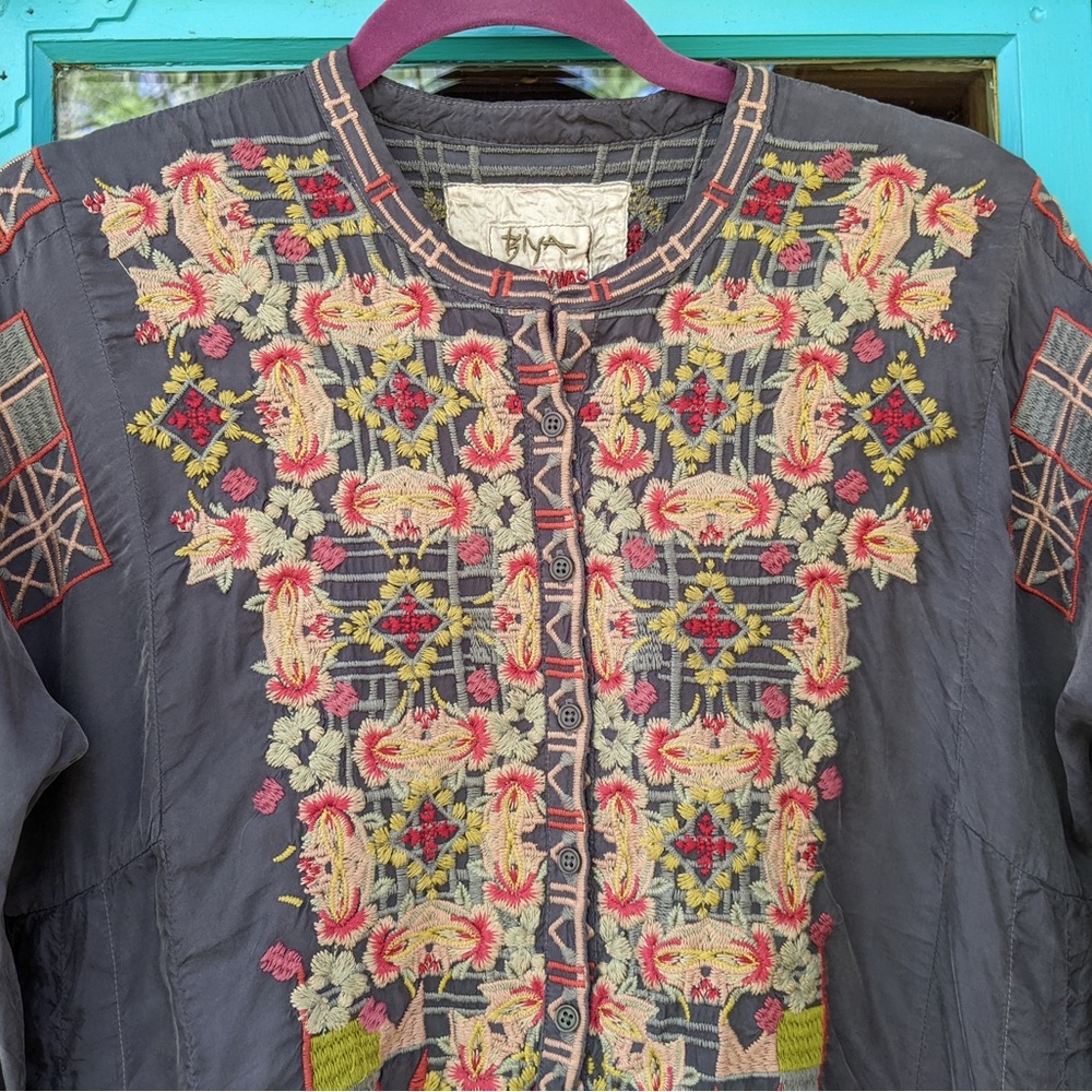 Johnny Was tunic, small, worn once!